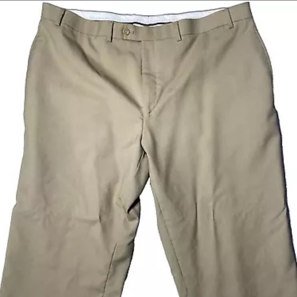 Lauren Ralph Lauren Men Dress Pants W42 Tan Total Comfort 100% Wool Business - Picture 2 of 13